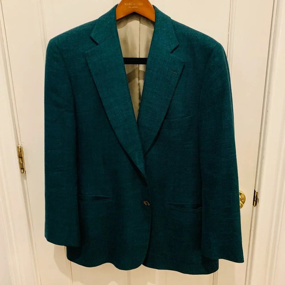 Paul Stuart Other - Paul Stuart Green Wool Suit Jacket Sport Coat Blazer Size 42 Short